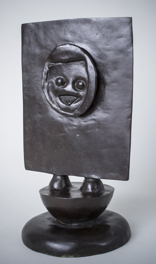 Max Ernst (German, 1891-1976),  sculpture 'Cheri Bibi,' bronze with black patina, conceived in 1964 and cast before 1973, cast by Valsuani, Paris. Price realized: $18,000. Capo Auction Fine Art and Antiques image.